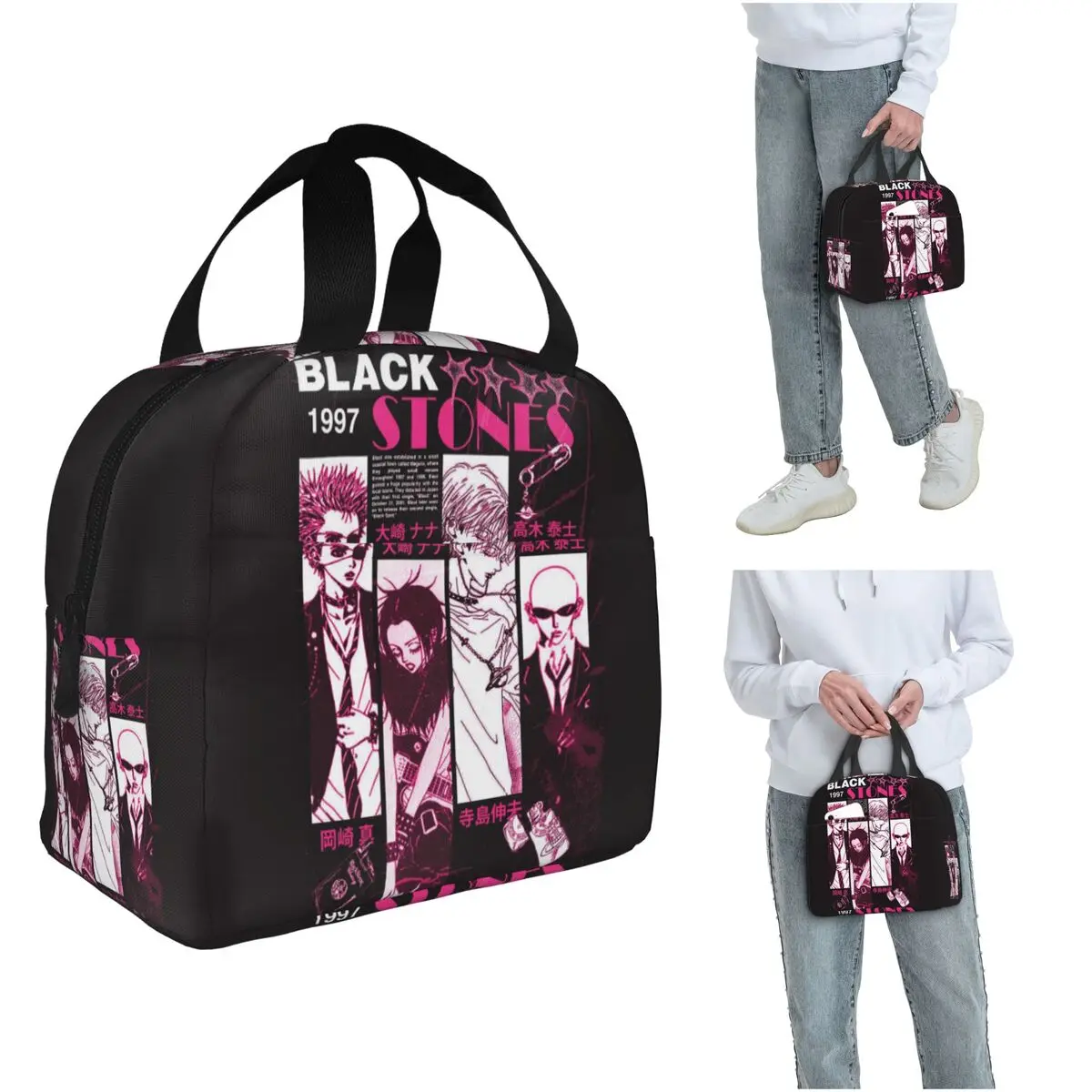 

Nana Manga Insulated Lunch Bag for Kids School Cooler Thermal Food Box Tote Portable Lunch Boxes Container