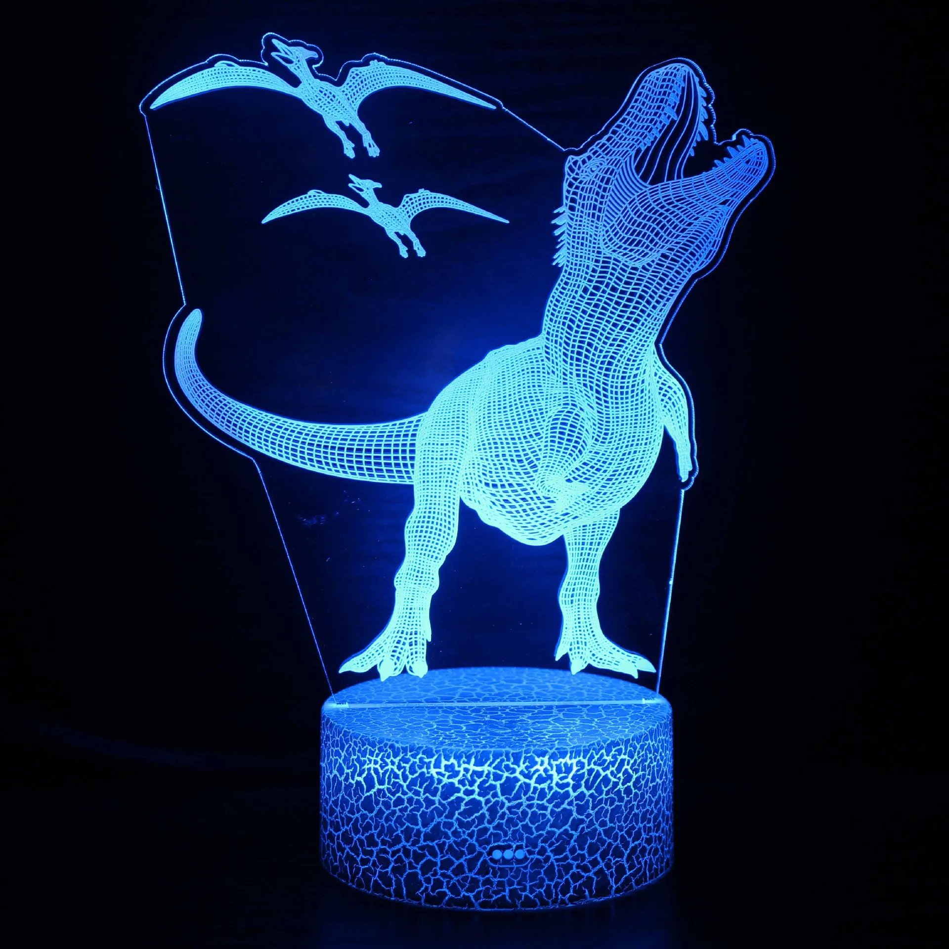 3D Dinosaur Lamp for Boys Acrylic Led Night Light Kids Room 7 Colors Changing Nightlight Child Dinosaur Gifts Toys for Birthday