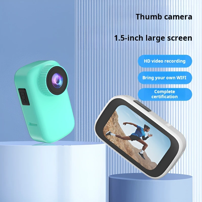 Action Thumb Camera 4k 30fps Anti-shake 360 Battery Wifi Wireless Remote  Contro Mini Bodycam Clamp Helmet Aam Sports Camera