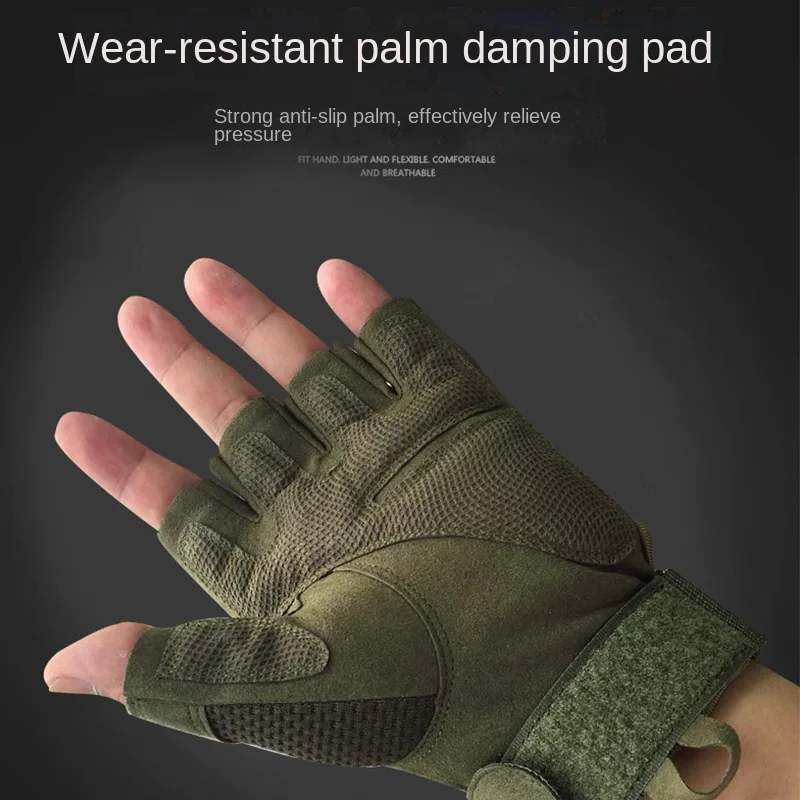 Foreign Trade Special Forces Tactical Half-finger Gloves Outdoor Wear-resistant Combat Combat Stabbing Gloves for Men