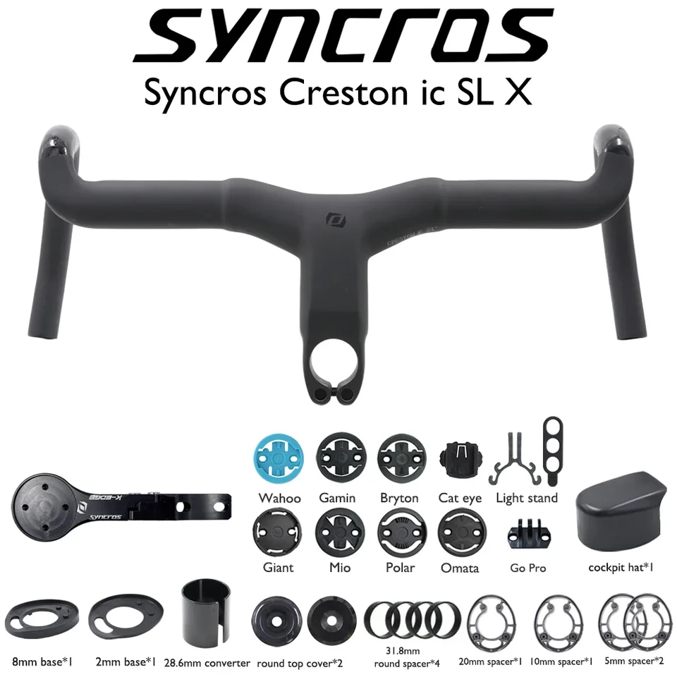 Syncros Creston iC SL X Carbon Integrated 31.8mm Cockpit for Frame