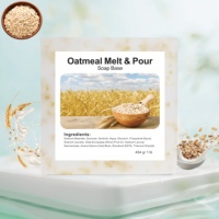 454g/908g Oatmeal Soap Base Melt and Pour, SLS and SLES Free, Easy to Melt and Use Glycerin Soap Base for Soap Making