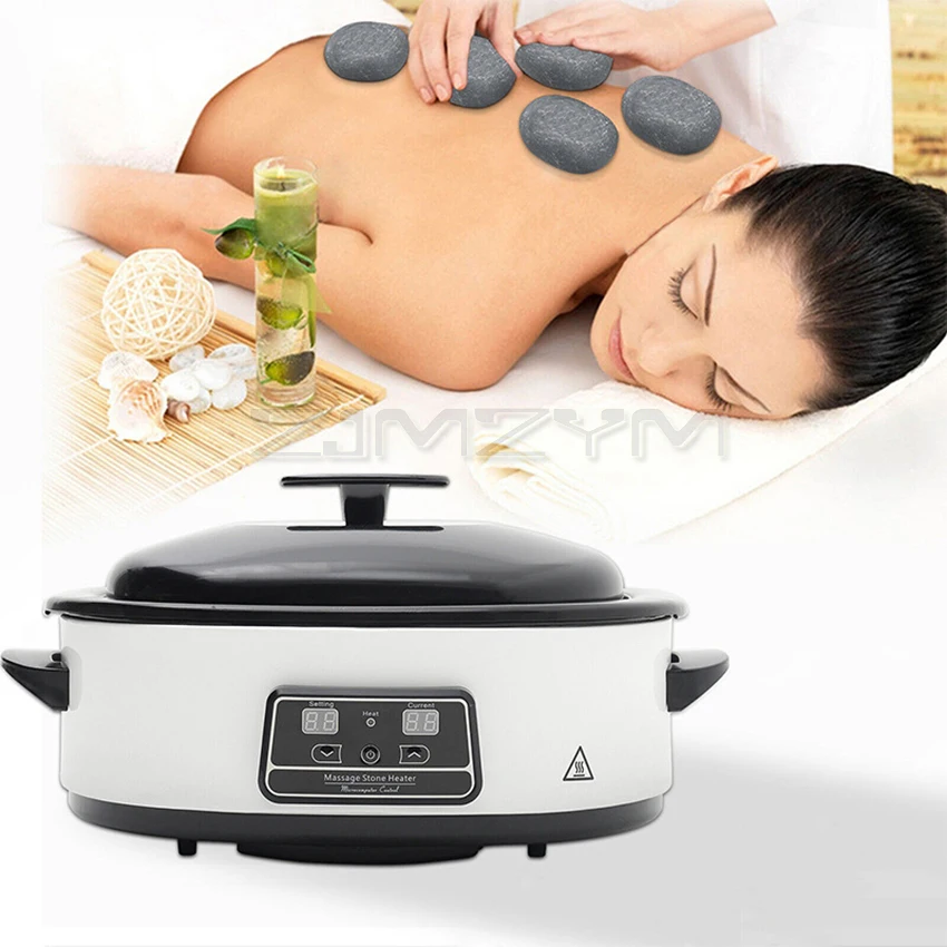 220V Massage Stone Heater Stress Back Pain Relief Health Care Lava Basalt Massage Stone Heating for Beauty Salon SPA Center