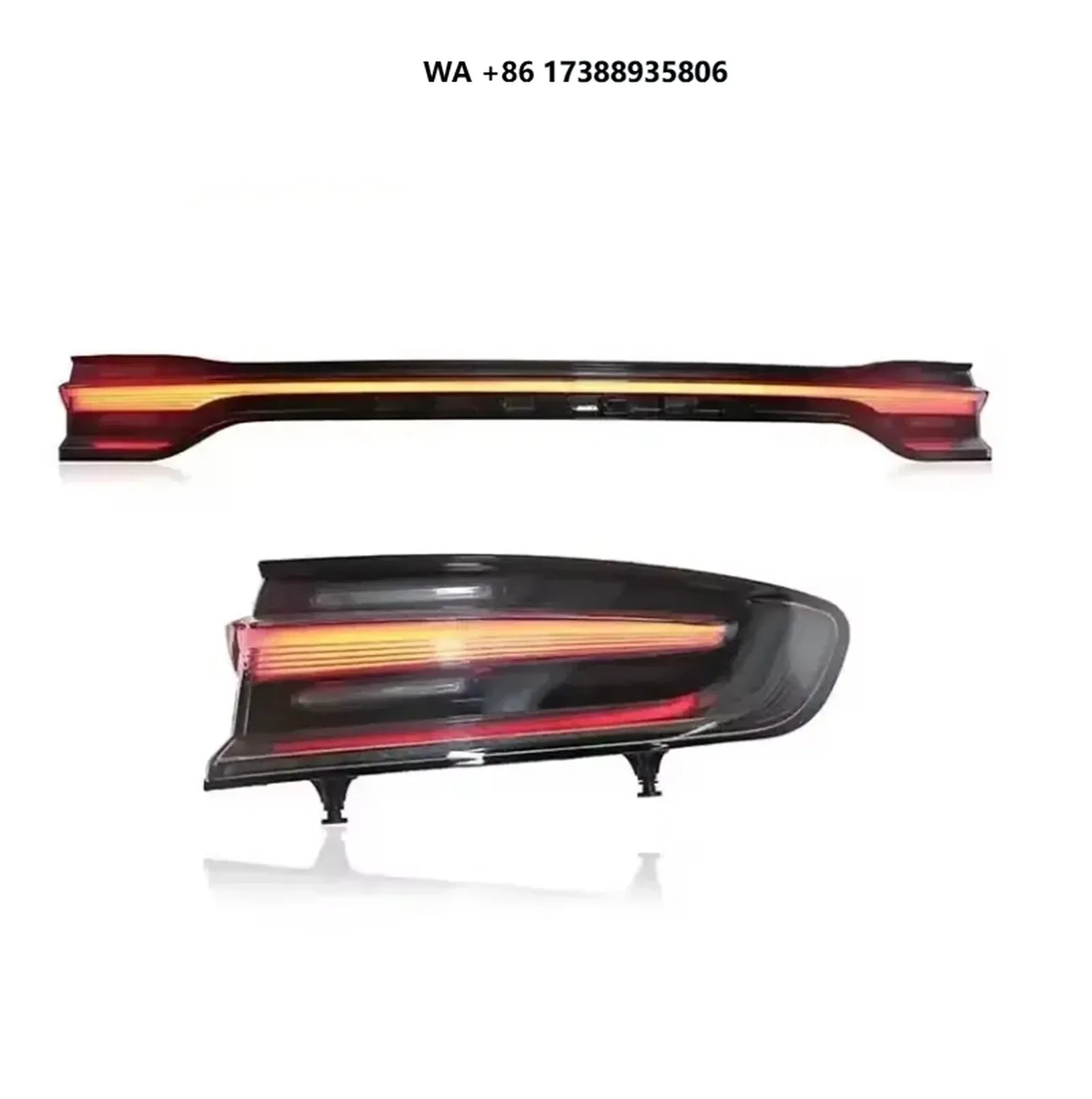 Pair Dynamic LED Taillight Assembly Upgrade for 2014-2017 Rear Lamp Tail Lights Through Type Car Lamps
