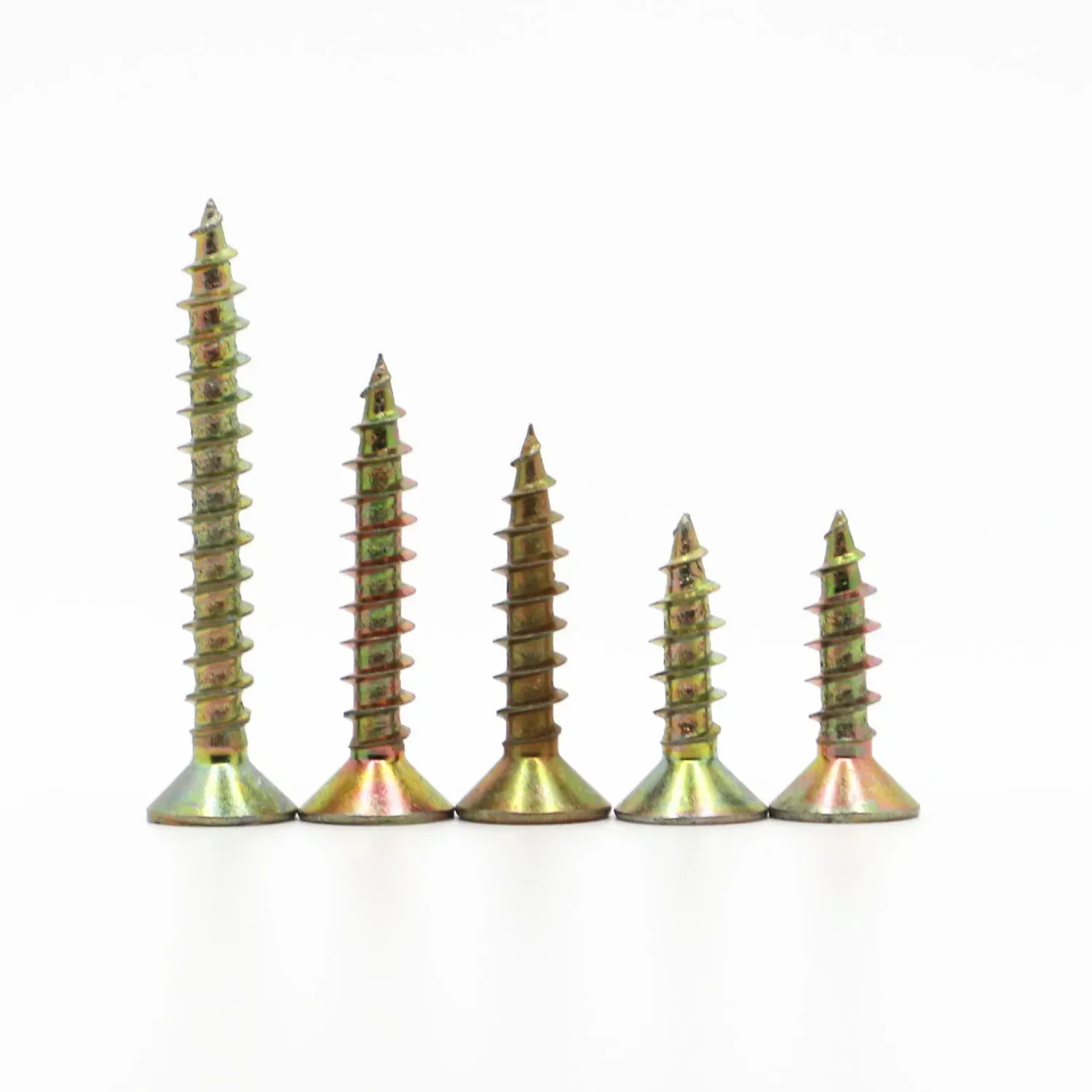 M3.5 M4 M5 Color Zinc Coated Steel Ccross Recessed Flat Head Fibreboard Chipboard Self Tapping Wood Screws