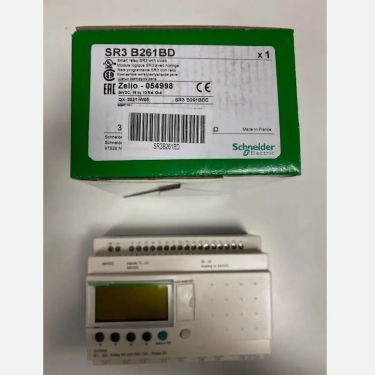 

Модульное интеллектуальное реле SR3B261BD, Zelio Logic SR2 SR3, 26 ввода-вывода, 24 В постоянного тока, часы, дисплей, 10 релейных выходов