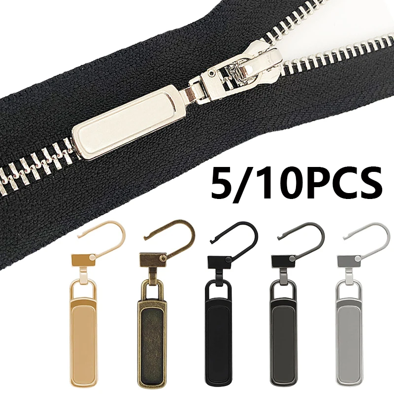 

5/10pcs Sewing DIY Detachable Zipper Head Zipper Pull Practical Convenient Sturdy Bag Handbag Suitcase Purse Suitcase Backpack