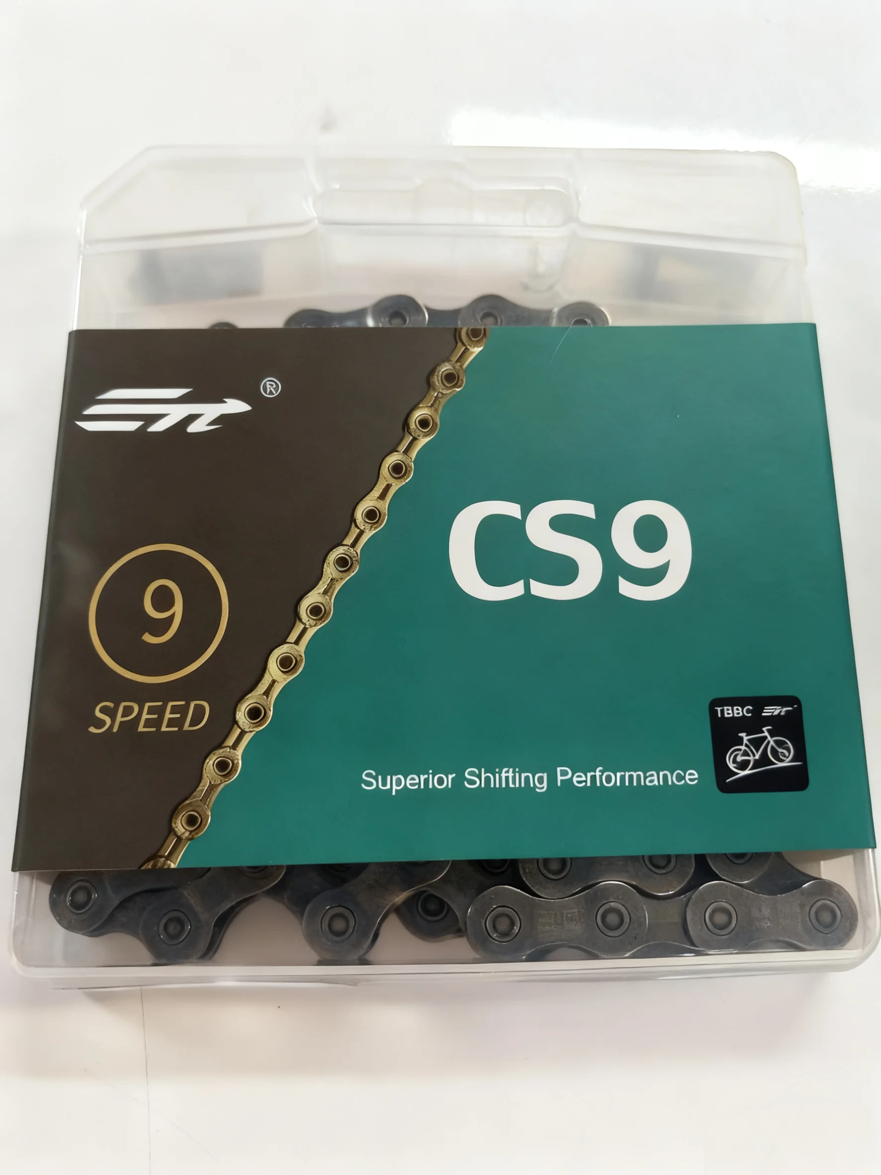 

9Speed Mountain Bike Chain High Tensile Strength Bright Silver 116L - Original box