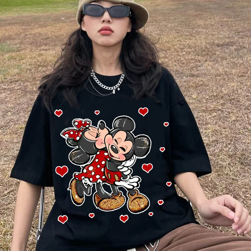 Summer Women Korean New Mickey Mouse Women\'s Tshirt Version of Loose Half-sleeved Summer Women\'s Tshirt Women Clothes Y2K