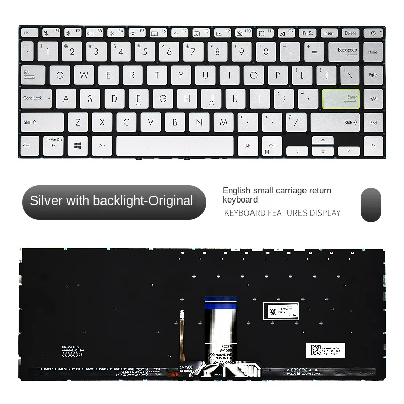 replace suit for ASUS S433 X421 X420FA R7-4700U M4050F M4100I V4050F Laptop keyboard With backlight