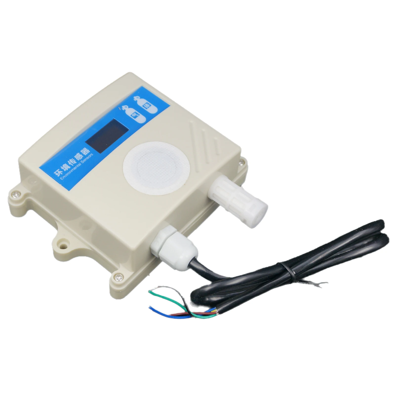 Mounted Chlorine (CL2) Gas Detector with Humidity & Temp Display RS485 / 4‑20mA / 0‑10V Outputs Electrochemical