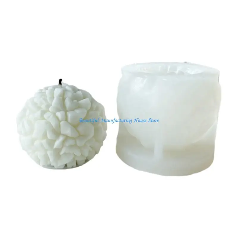 

E56A Meteorite Spherical Decoration Soap Mould DIY Epoxy Mold Handmade Aroma Wax Soap Molds for Decor
