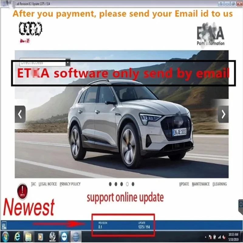 2023 car tools hot sell ELSAWIN 6.0 -ET KA 8.3-8. 5Newest for A-udi for V-W Auto Repair Software Group Vehicles Electronic Parts