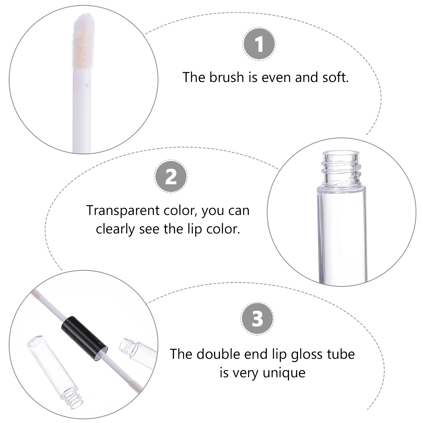 

10Pcs 4ml Double Ended Lip Gloss Bottles Portable Refillable Containers for Travel and DIY Double End Lipstick Tube