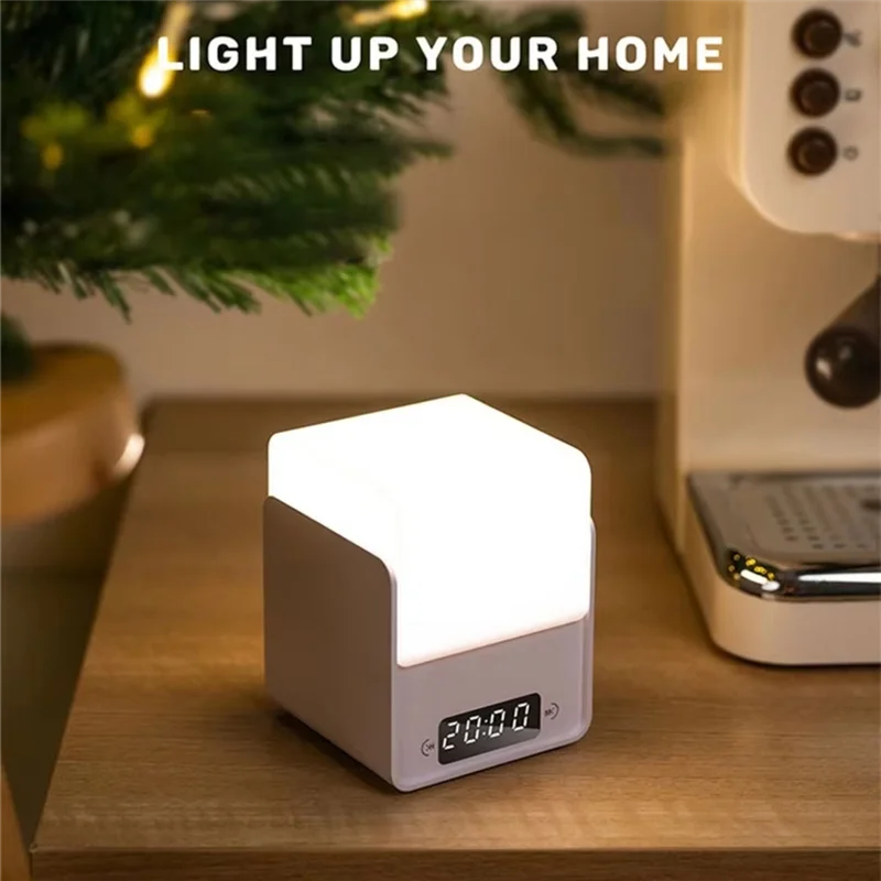 

ABRE-USB Charging LED Night Light Fun & Simple Design Multifunctional Electronic Clock Light