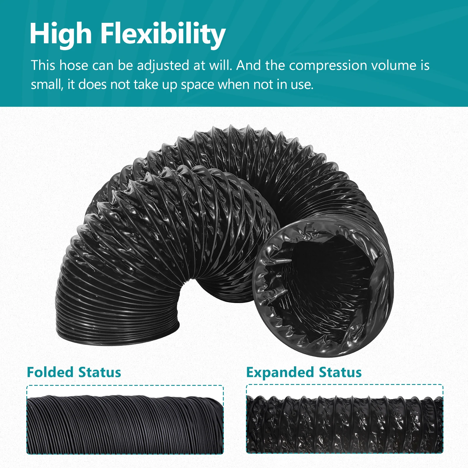 Hon&Guan Flexible Air Conditioning Ducting Hose Plastic Insulation PP Steel Wire Tube Exhaust Ventilation System for Ducting