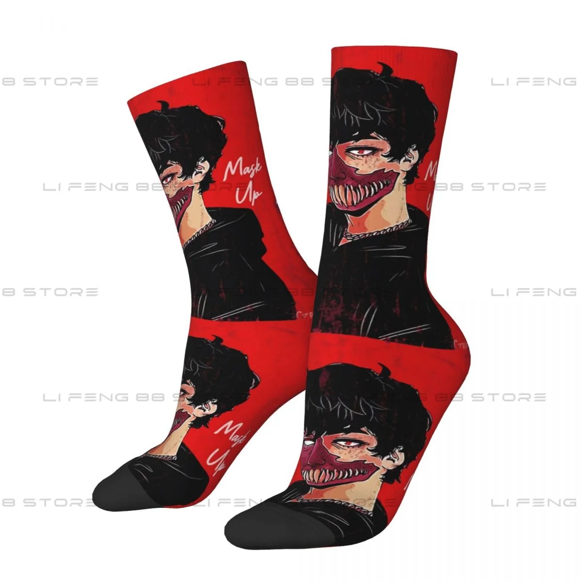 Corpse Husband Husband Mask Men Women Socks Windproof Novelty Spring Summer Autumn Winter Stockings Gift