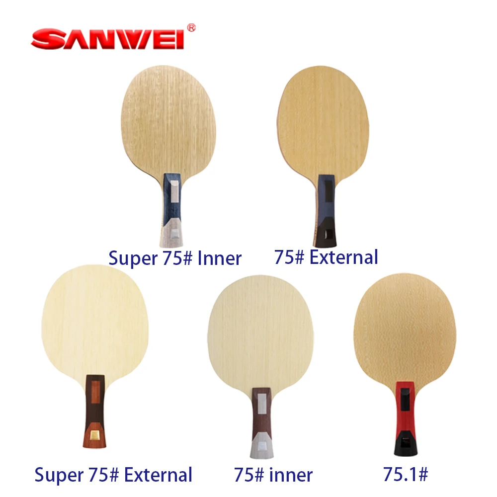 Original SANWEI 75 Series Table Tennis Blade 5 Wood + 2 Fiber Racket 5+2 Ping Pong Paddles Pingpong Bat