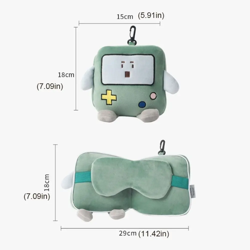 Moda Kawaii Cartoon Maschera per gli occhi Cuscino Morbido pieghevole 2 in 1 Maschera per gli occhi Fascia elastica Strumento per il sonno Cuscino pieghevole da viaggio Pausa pranzo