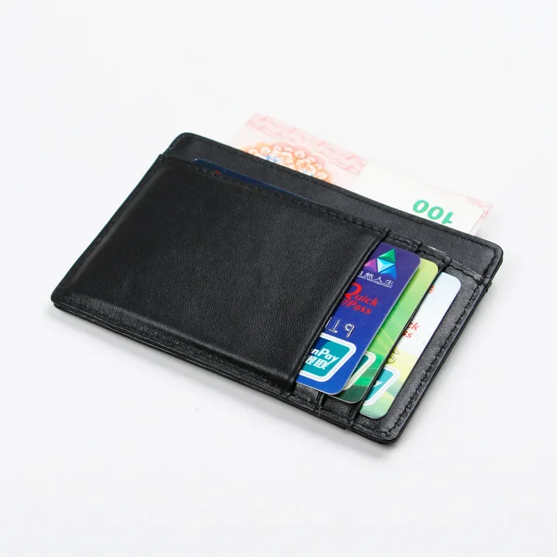 Real Leather Rfid Blocking Wallet for Credit Cards Rfid Card Protection Minimalist Small Credit Card Wallet Men Namecard Holder