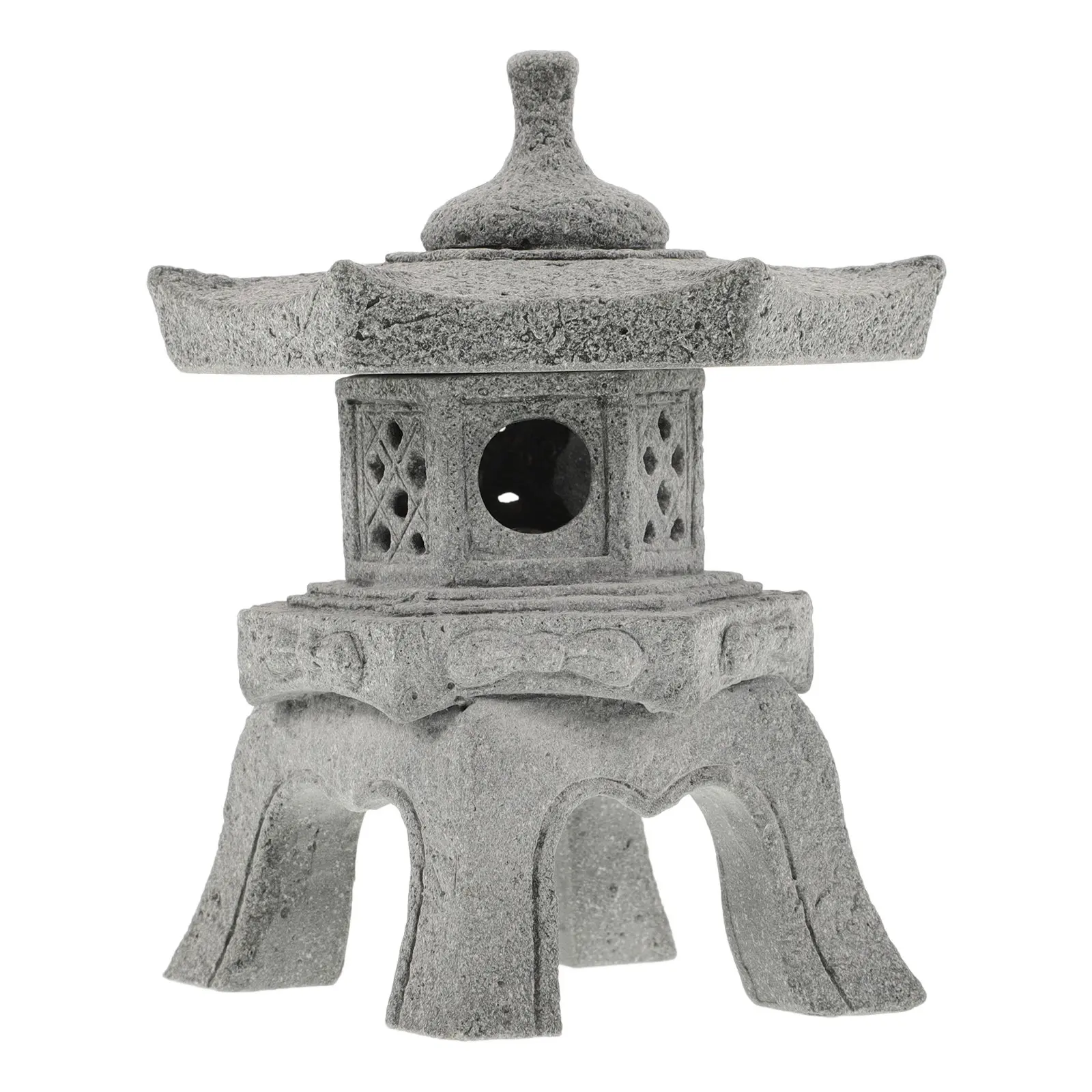 

1Set Simulation Pagoda Garden Decoration Stone Landscape Ornament for Outdoor Indoor Use Mini Pavilion Statue Home Bonsai Yard