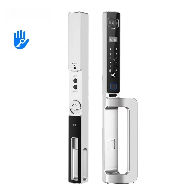 TTLOCK Wholesale Face Recognition Fingerprint Lock Narrow Bezel Cell Phone Aluminum Door Code Lock Automatic Smart Door Locks