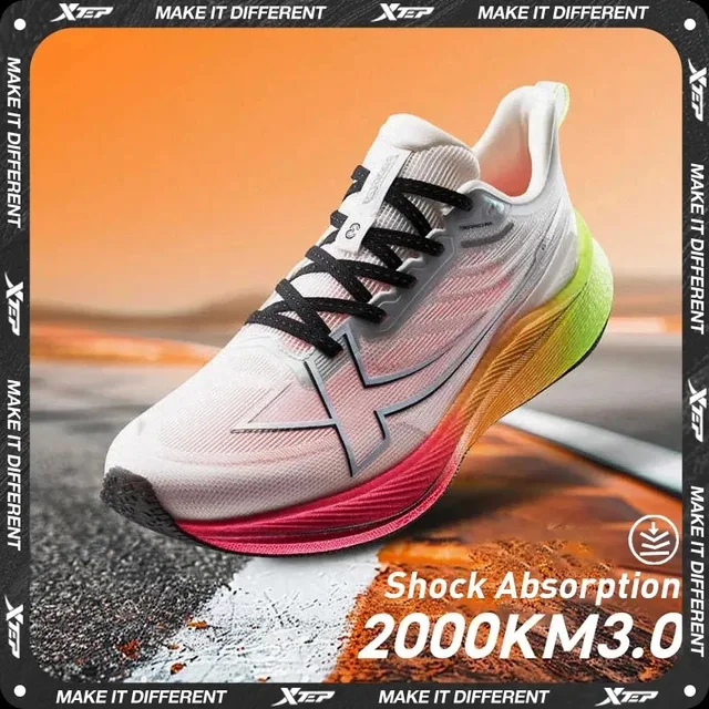 Xtep 2000km 3.0 Buty do biegania dla mężczyzn 2025 Wiosenne trampki Amortyzacja Trening Jogging Odporny na zużycie Lekki 875119110032