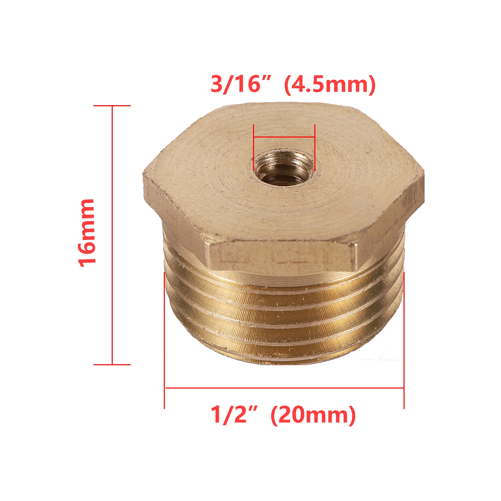 1 Pc Brass 3/16\
