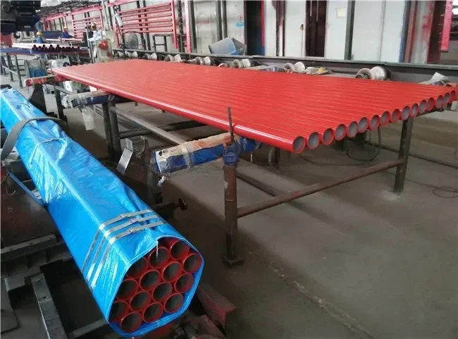 ASTM A53 Tipo E Grado B ERW Sch40 Tubo di protezione antincendio dipinto rosso Tubi in acciaio al carbonio Irrigatore antincendio saldato Tubo rotondo da combattimento