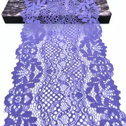 3y/lot Width 18cm Purple Elastic Stretch Lace Trim Skirt Hem For Clothes Sewing Accessories Lingerie Lace Dress Underware