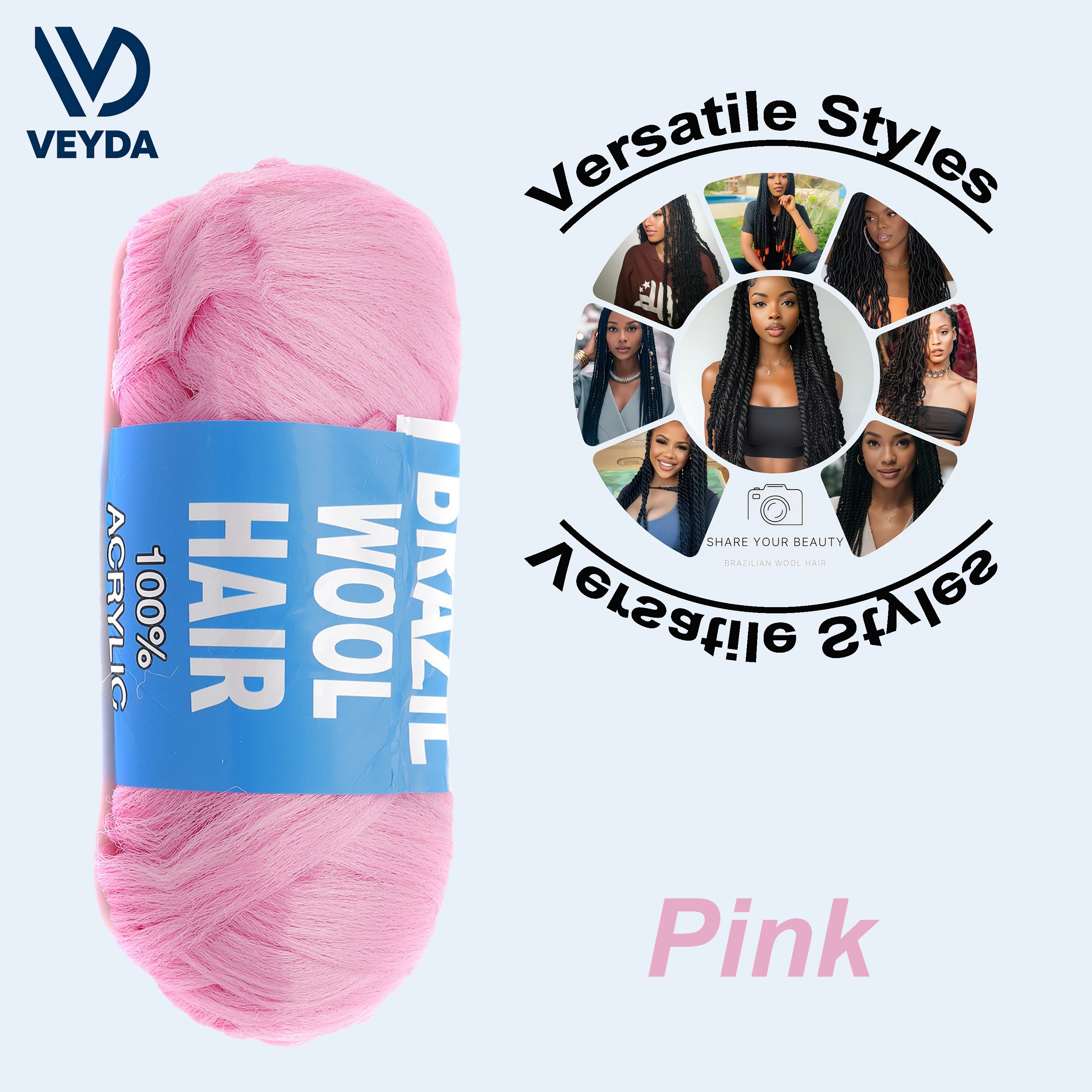 Brazilian Wool Hair for Jumbo Braids Acrylic Yarn African Crochet
