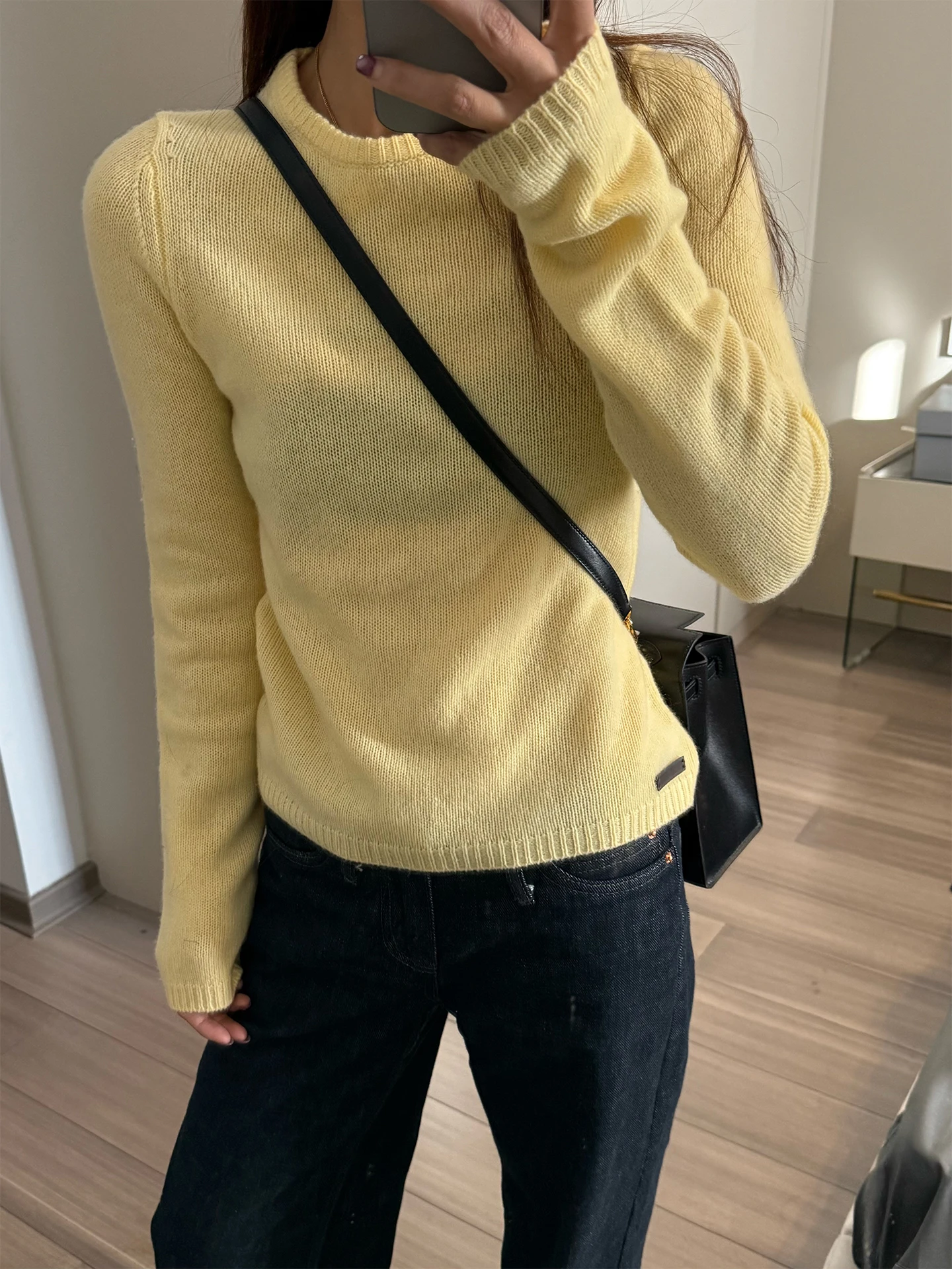 

Slim Fit Wool Knit Sweater round Ne Pullover Women's Faion Simple Sle Double Zipper Pure Color Long Sve Winter Top