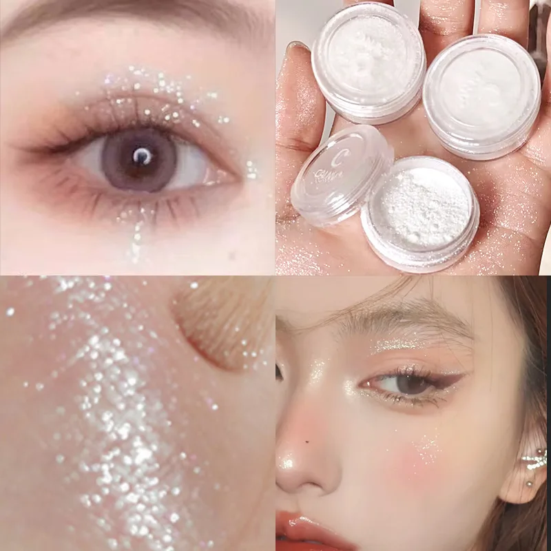 Diamond Highlighter Powder Palette Waterproof High Gloss Glitter Body Highlight Eyeshadow Face Contour Illuminator Makeu
