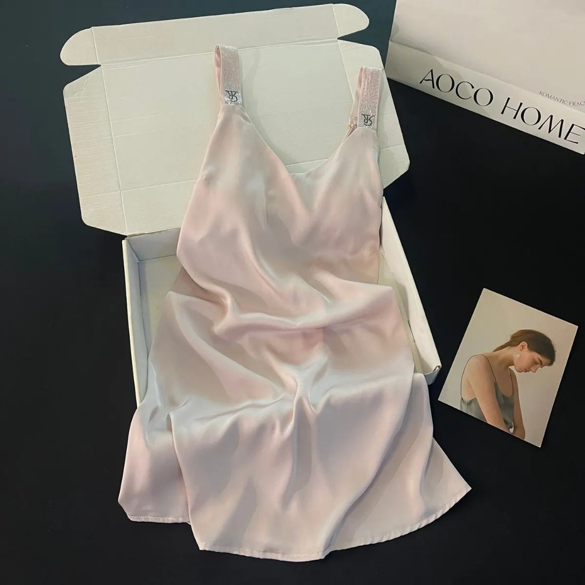 Lencería Sexy de Seda Fría para Mujer, Estilo 2025, con Relleno en el Pecho, Ropa de Dormir de Gran Tamaño, Estilo Pure Desire