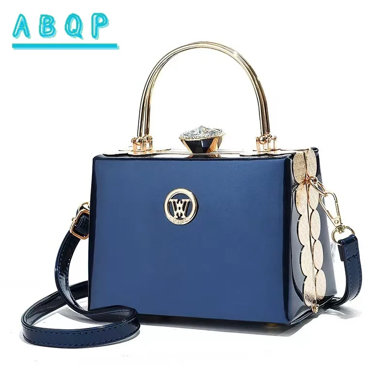 New Diamond-encrusted Women's Shoulder Bag Bright Leather Fashion Women's Shoulder Bag Large-capacity Dinner Women's Bag