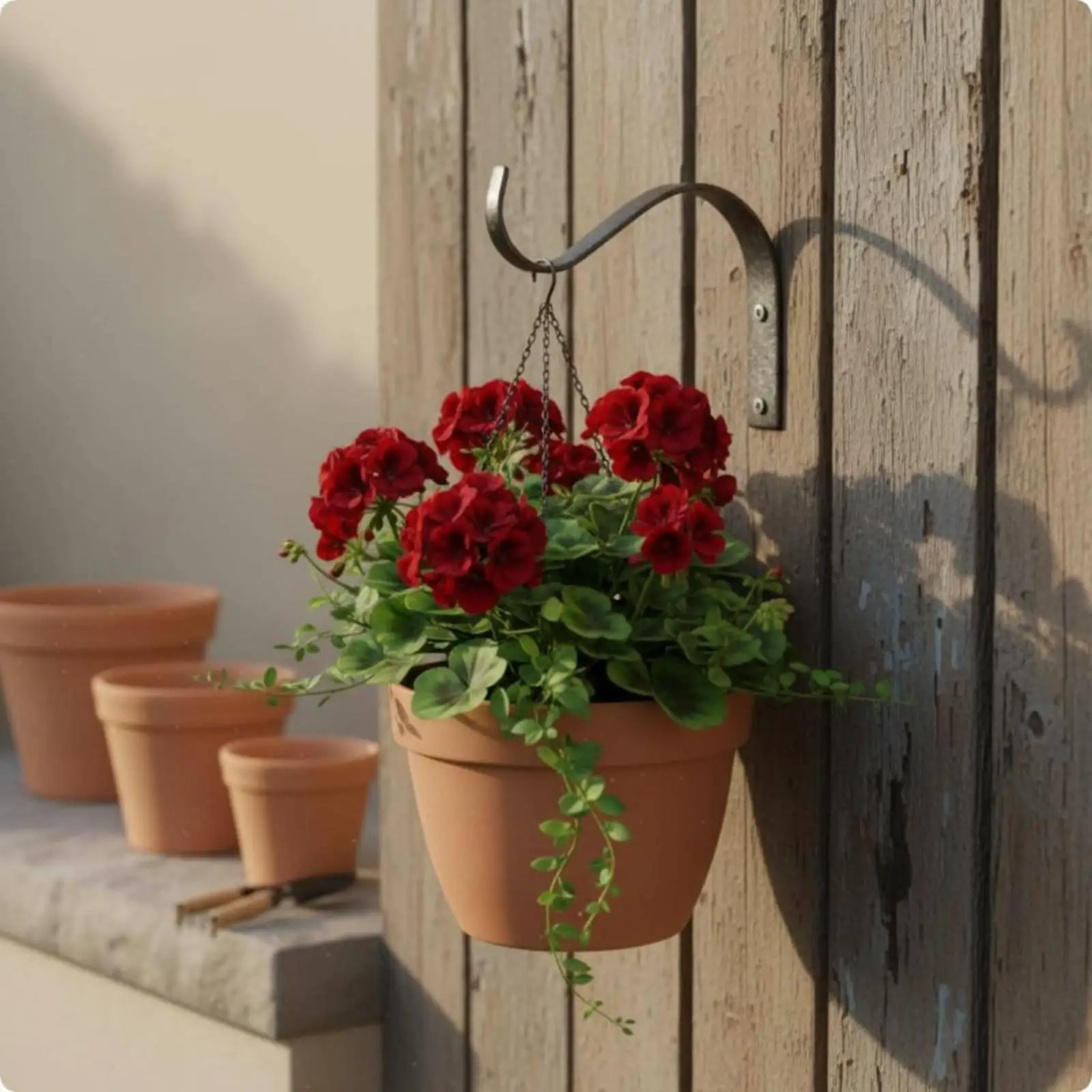 Wall Hanging Hook S Shaped Iron Planter Hanging Bracket Wall Plant Holder for Small Walls Fences and Narrow Spaces