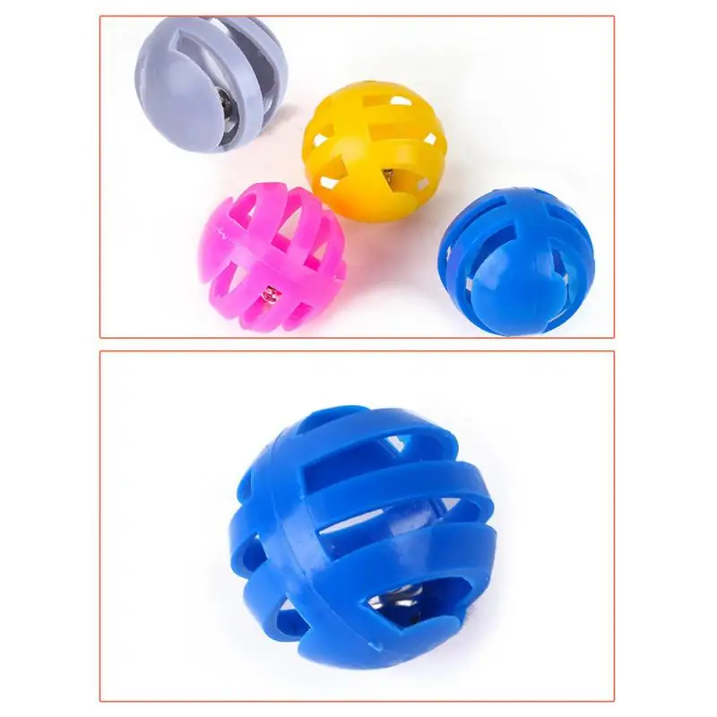 Dorakitten 4Pcs/Cat Cat Bell Ball Toys Plastic Hollow Out Interactive Cat Bell Toy Cat Toy Ball Pet Supplies Cat Favors