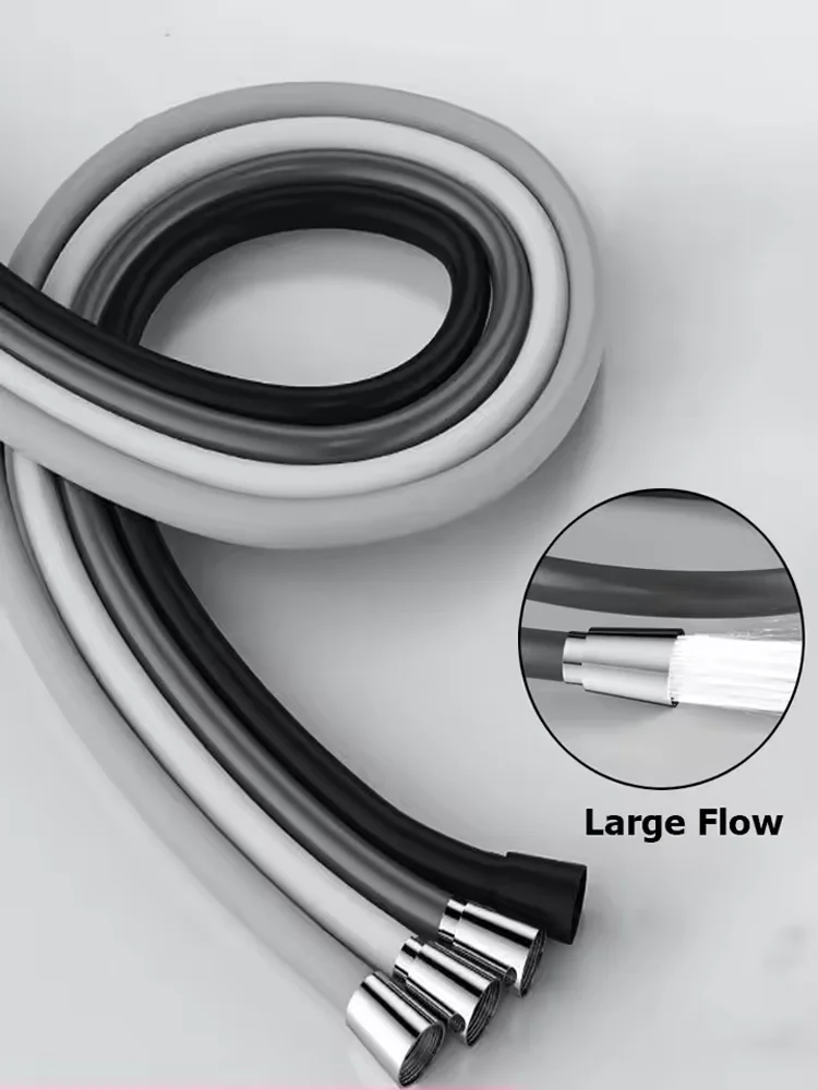 

1.5/2M Latex Flexible Shower Hose G1/2 Universal Interface High Pressure Silicone Powerful Tap Faucet Toilet Bathroom Accessorie