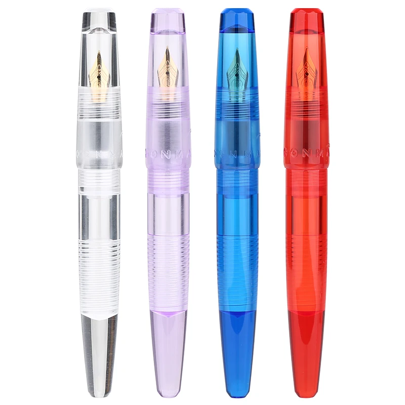 

Majohn C2 Dropper Fountain Pen Fully Transparent Iridium F 0.5mm Golden/Silver Nib Large-Capacity Ink Storing Fashion Pen