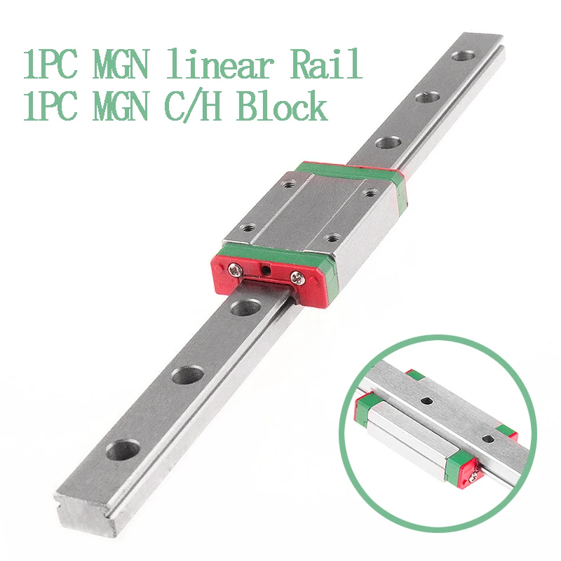 MGN MGN7H MGN9H MGN12H MGN15H MGN7C MGN9C 100mm - 600mm- 1000mm miniature linear guide rail slide carriage 3D Printer MGN12C CNC