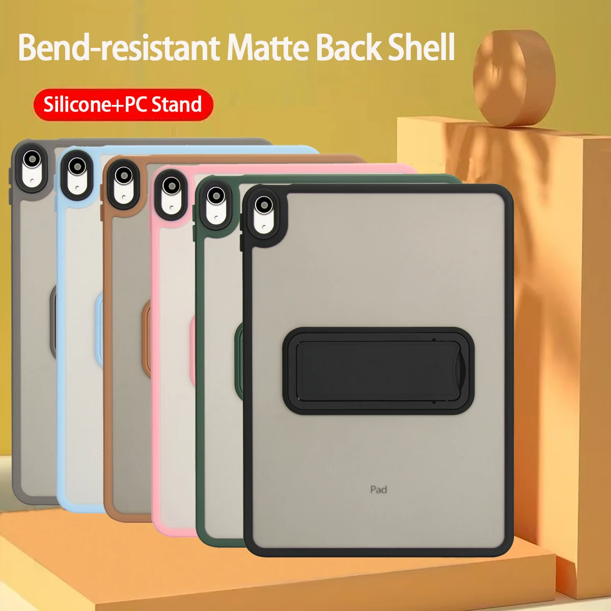 

For iPad 5th 6th 9.7" 7th 8th 9th 10.2" Air 4 Air 5 Air 11 A16 2025 Pro11 10th iPad Por12.9 Air13 Hard PC+TPU Stand Cover Case