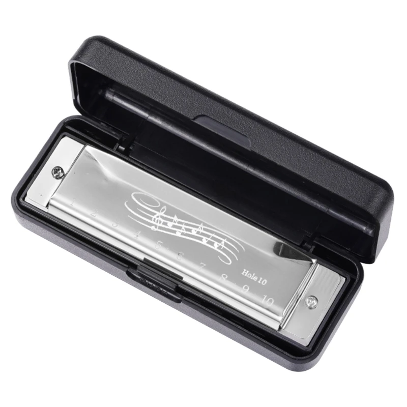 Blues-Harmonica in C , 10 Holes Blues-Harp Diatonic Harmonica 20 Tones Mouth Organ Harmonica For Adult, Kid, Beginner