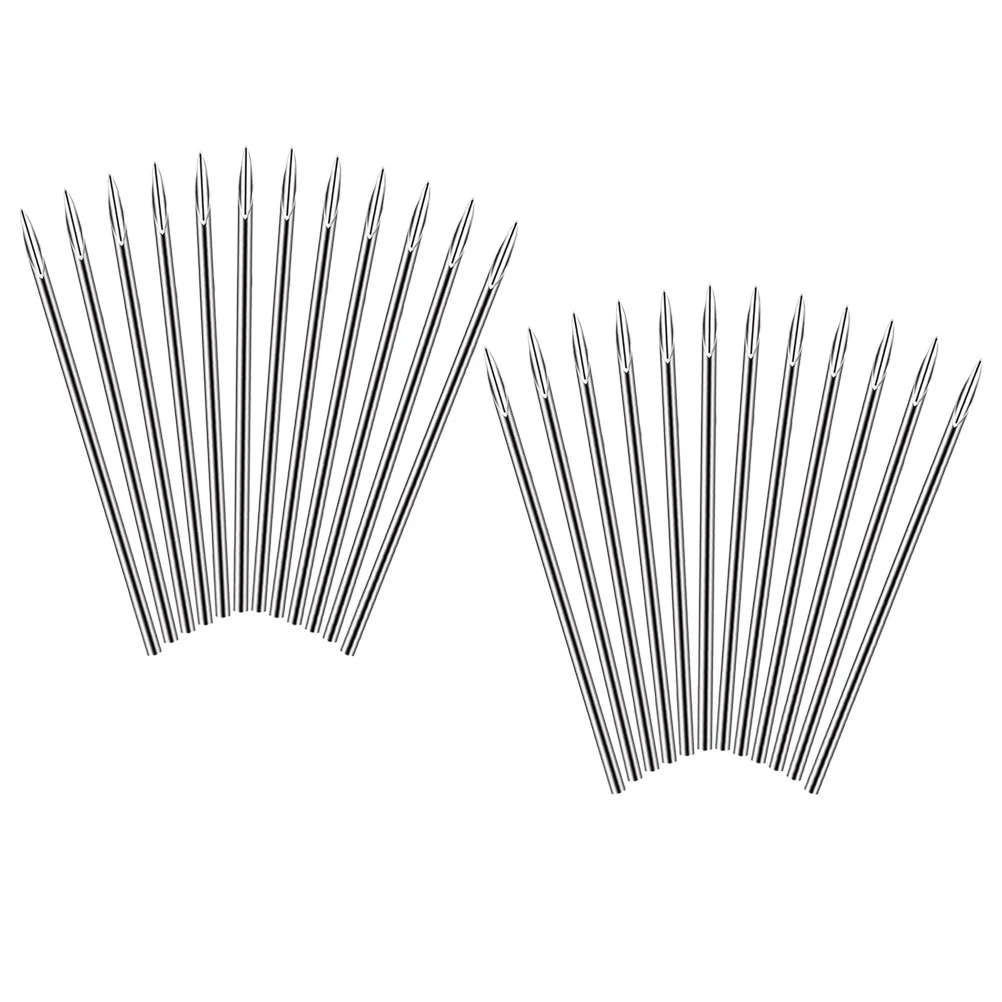 100 Pcs Disposable Puncture Needle Stainless Steel Piercing Needles for Navel Body Lips 500X016X016CM Ear Silver