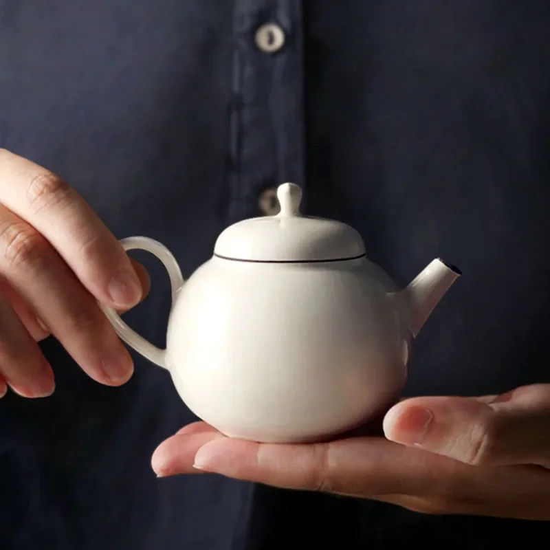 Handmade Pottery Clay Teapot Kung Fu Tea Set Vegetal Ash Teapot Home Living Room Teapot Ceramic For Welcome Family caneca