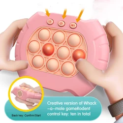 Jogo de bolhas de pressão rápida para crianças, console Whack-A-Mole Fidget Toy, quebra-cabeça, alívio do estresse, brinquedos sensoriais, 2023