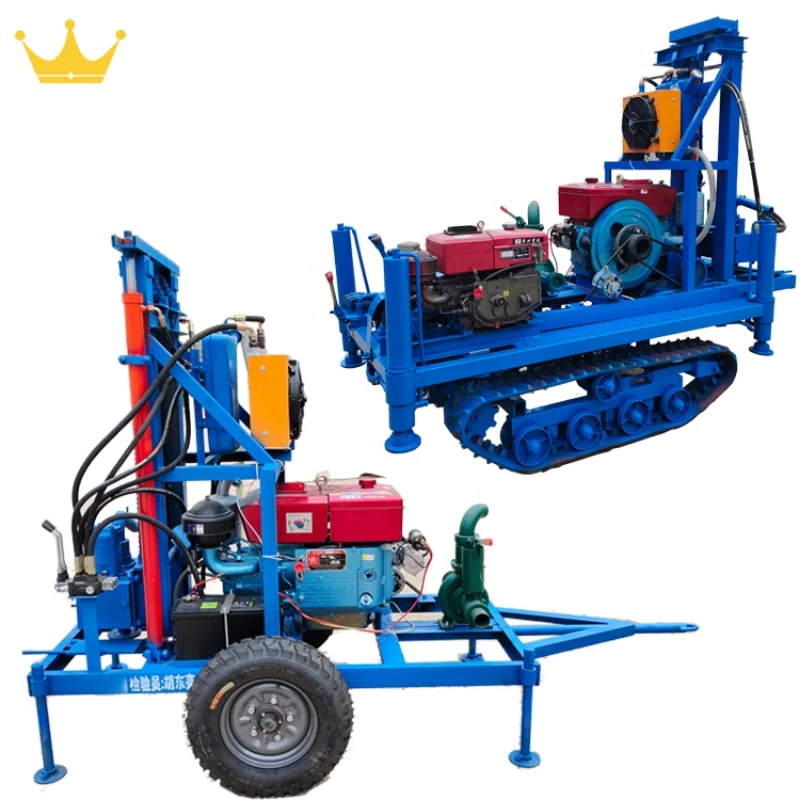 YG Hot Sell Small Water Well Drilling Rig 160m Soil Hydraulic Mud Pump Diesel Water Well Drilling Rig Portable Drill Machinery