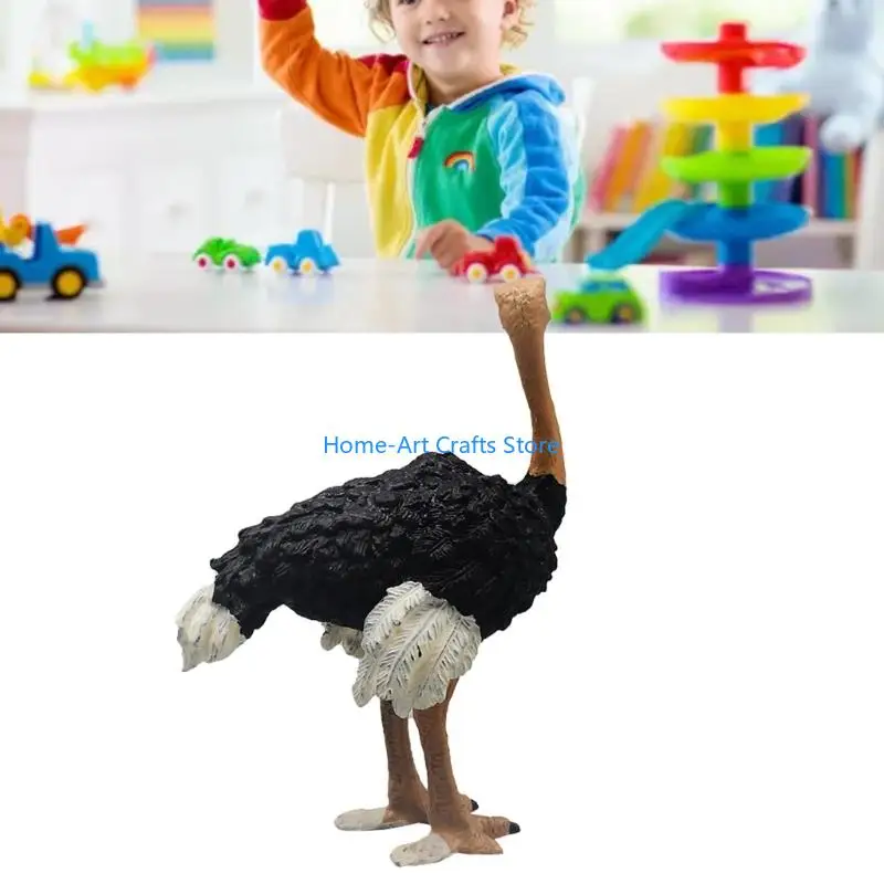 Y3NA Realistic Ostrichs Figurines Ostrichs Model Tabletop Centerpieces Home Decors