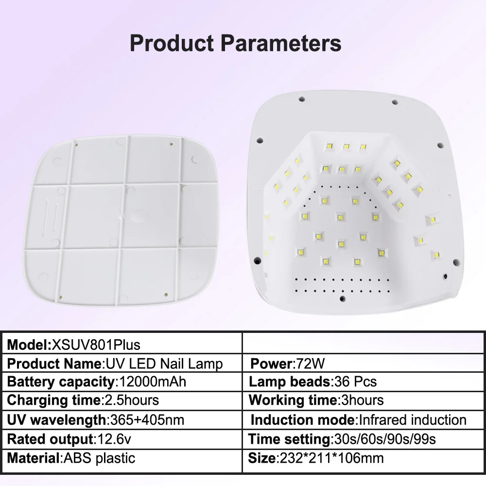 Große Raum UV LED Nagel Lampe Wiederaufladbare Nagel Trockner Mit Smart Sensor Professionelle UV Lampe Für Nägel Maniküre Pediküre Lampe