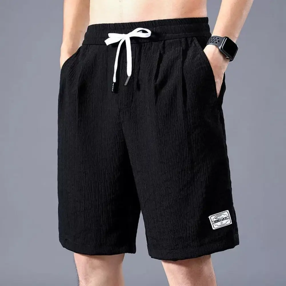 Sweatshorts largos para homens, streetwear Hip Hop, corredor solto, reto, perna larga, shorts esportivos fitness, roupas masculinas, verão