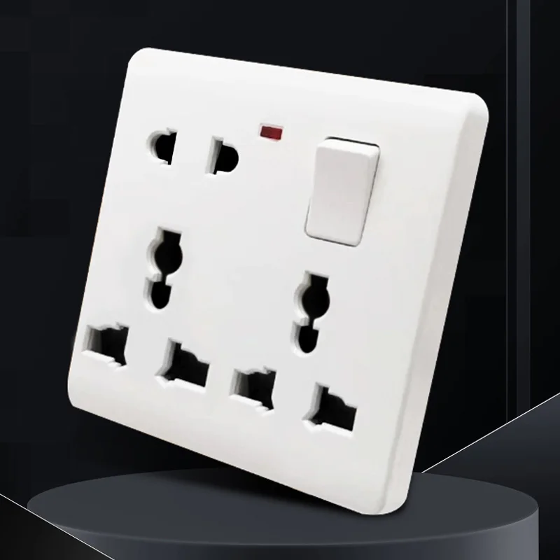 Multi-power socket 8-pin universal wall socket with switch, EU British 13A socket with USB interface, multi-socket 220v Korea